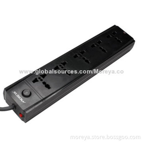 Power Strip of Universal Standard, with 5 Socket Outlets, Extension Cord and Overload Protection